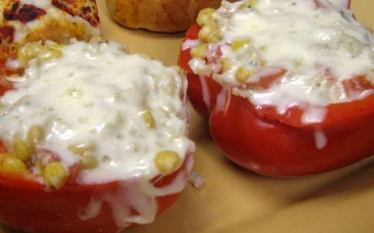 Stuffed Bell Peppers With Rice and Veggies. Photo by loof