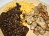 Gatorbek's Cuban Pork, Black Beans, and Yellow Rice