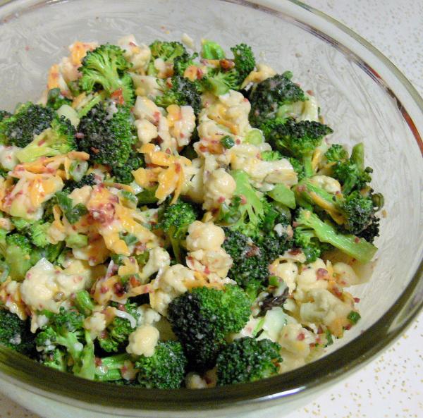 Broccoli,cauliflower Salad. Photo by Miss Annie in Indy
