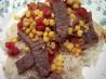 Easy Steak & Corn Skillet Supper. Recipe by HeatherFeather