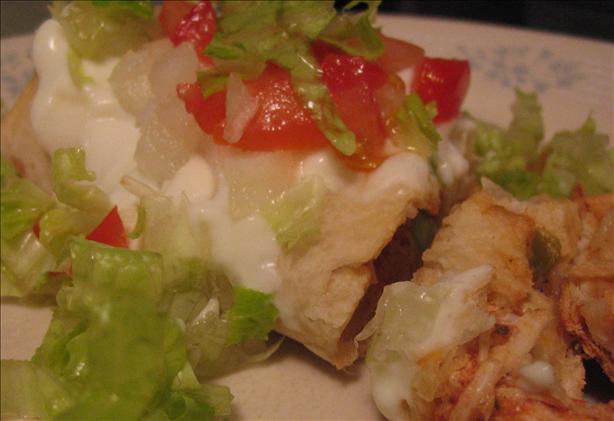 Oven-Fried Chicken Chimichangas. Photo by Breezytoo