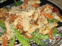 Szechwan Chicken over String/Green Beans