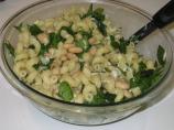 Cavatappi With Spinach, Beans, and Asiago Cheese