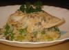 Sea Perch on a Bed of Risotto With a Morel Sauce. Recipe by The Flying Chef