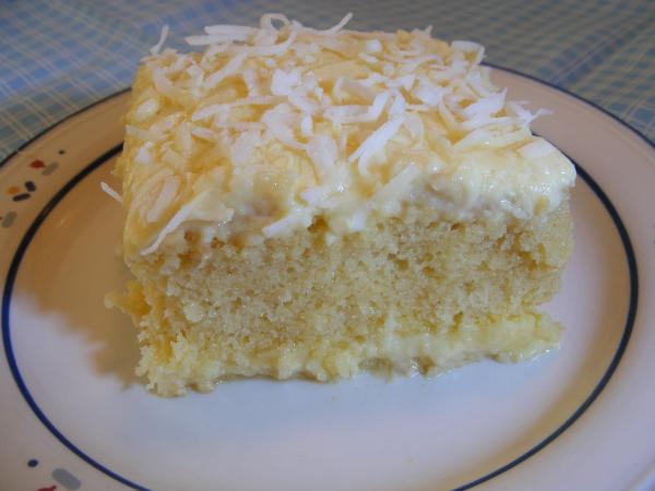 Moist Coconut Pudding Cake. Photo by Seasoned Cook