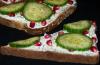 Cucumber, Pomegranate and Goat Cheese Appetizers. Recipe by ~TigerJo~