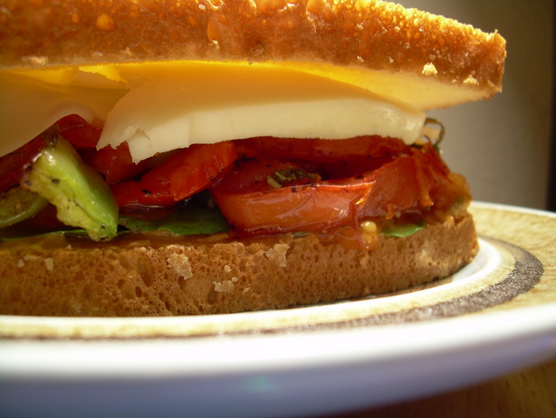 Tantalizing Roasted Vegetable Sandwich With Secret Spread. Photo by childerz