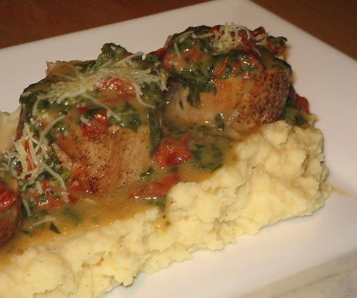 Florentine Pork Medallions. Photo by The Flying Chef