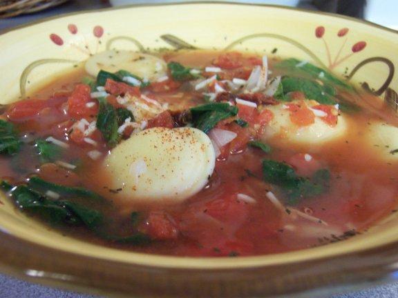 Spicy Tortellini Soup. Photo by SweetsLady