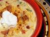 Low-Fat Loaded Baked Potato Soup. Recipe by Caroline Cooks