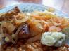 Bangers and Mash in Yorkshire Pudding