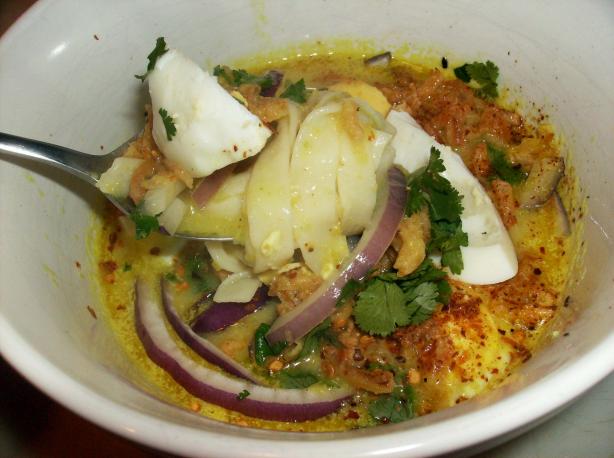 laksa soup. laksa pahang. laksa soup