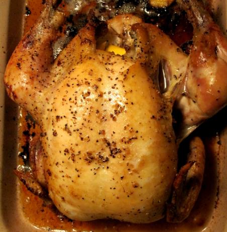 Amazingly Juicy and Flavorful Roasted Chicken. Photo by Katanashrp