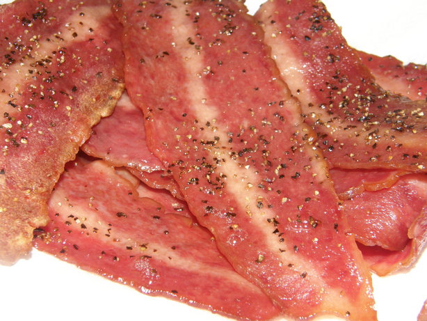Peppered Turkey Bacon-Oven Made. Photo by mydesigirl