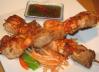 Marinated Seafood Skewers With a Dipping Sauce. Recipe by The Flying Chef