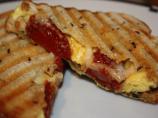 Panini With Scrambled Eggs and Tomatoes