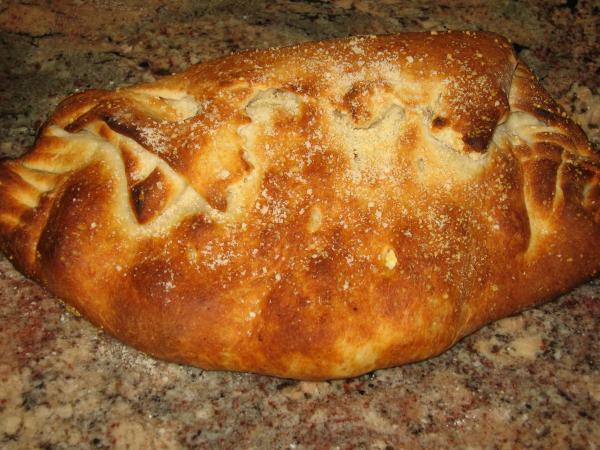 Sausage and Pepperoni Cheese Stuffed Calzone. Photo by Super San Mateo Chefs