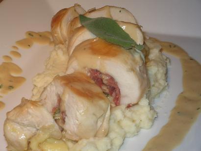 Italian Stuffed Chicken Breast With a Marsala Sauce. Photo by The Flying Chef