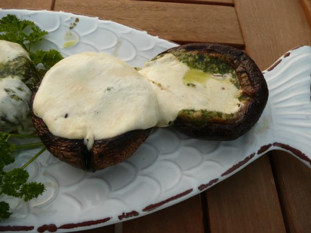 Pesto Grilled Mushrooms. Photo by CaliforniaJan
