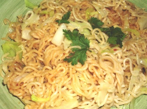 Sesame Noodles With Napa Cabbage. Photo by Karen Elizabeth