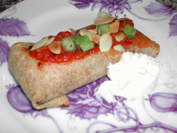 Vegetarian Baked Chimichangas. Photo by Kumquat the Cat's friend