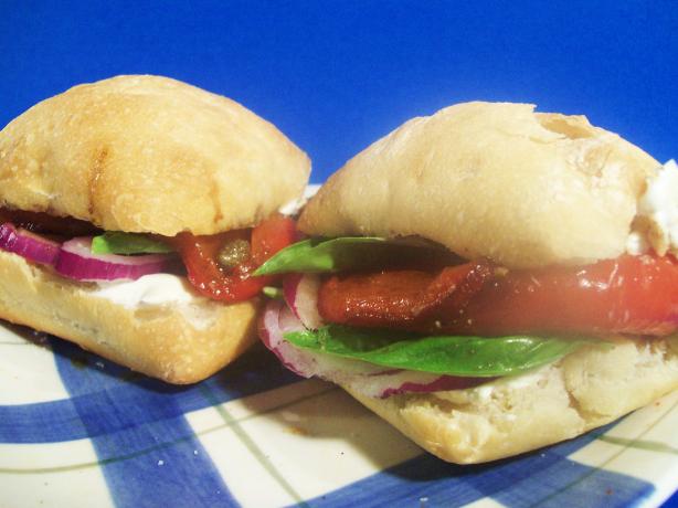 Barefoot Contessa's Roasted Pepper and Goat Cheese Sandwiches. Photo by Sharon123