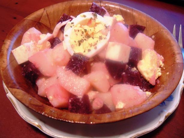 Potato & Beetroot Salad ( Cyprus Dish ). Photo by Um Safia