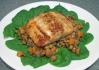 Lemon Broiled Salmon With Lentils