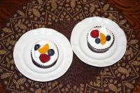Chocolate Fruit Cup With Honey-Lemon Cream
