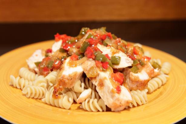 Baked Chicken in Red Pepper Sauce. Photo by CulinaryExplorer