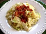 Fried Cabbage and Bacon With Onion