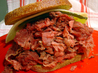 Hot Pastrami Sandwich. Recipe by Sue Lau