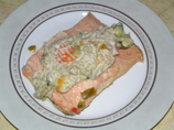 Lemon-Pepper and Vegetable Salmon. Photo by Pagan