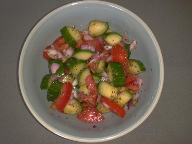 Healthy Cucumber-Tomato Salad. Photo by sxp082
