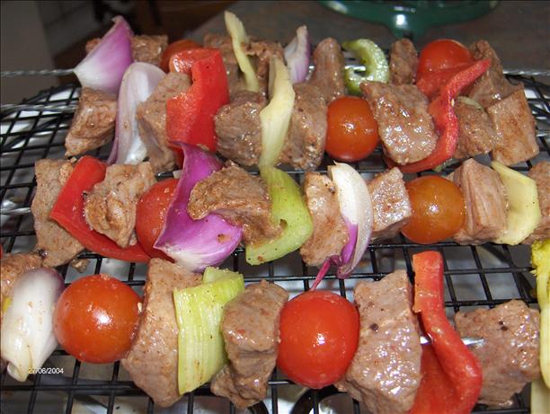 BBQ Caribbean Beef Kabobs. Photo by Derf