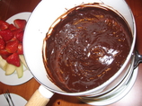 Lighter Chocolate Fondue (Or Ganache)
