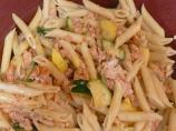 Salmon With Penne Pasta Alfredo