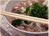 Vietnamese beef and rice noodle soup (pho). Recipe by Kevin Young