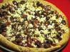 Sausage, Grape, and Goat Cheese Pizza. Recipe by Vanessa Y