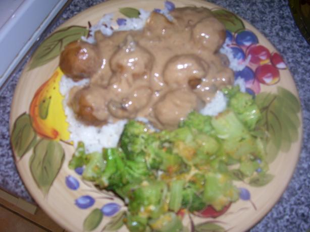 Meatballs in Mushroom Sauce. Photo by Chef 'Diva Divine