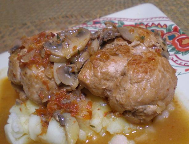 Paupiettes De Porc - French Stuffed Pork Fillet Parcels. Photo by Sandi (From CA)
