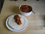 Chicken With Rio Grande Sauce in Tortillas