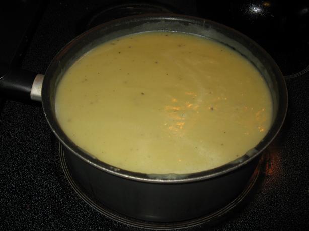 Perfect Potato, Leek and Onion Soup With Garlic Cheese Toasts. Photo by AKA_Muddee