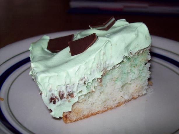 St. Patricks Day Grasshopper Fudge Cake. Photo by Mom2Rose