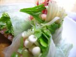 Cool Ham Rolls With Peanut Sauce