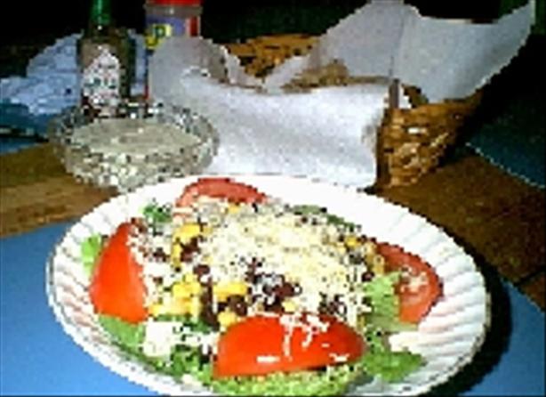 Black Bean and Corn Salad With Homemade Tortilla Chips. Photo by Food.com *