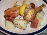 Simple Greek Lemon Chicken Thighs With Potatoes (Low Fat) for 1. Photo by 3KillerBs