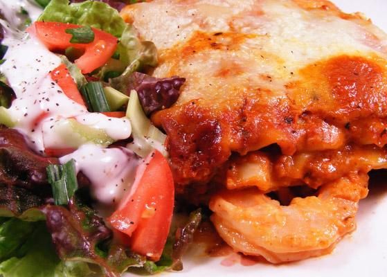 Creamy Shrimp Lasagna. Photo by Lavender Lynn
