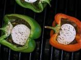 Grilled Bell Peppers Stuffed With Basil Pesto, Boccocini Cheese. Photo by CHILI SPICE