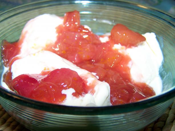 Rhubarb Sauce With Zest. Photo by Chef PotPie